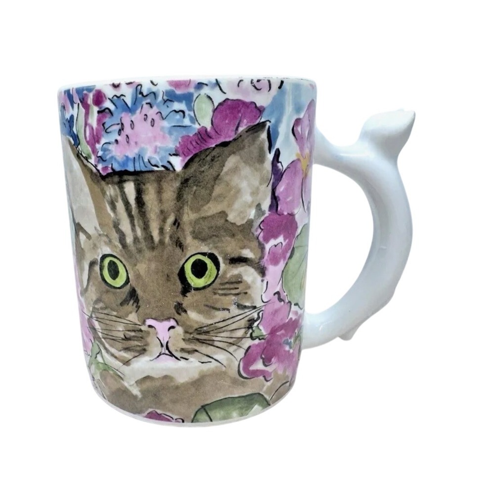 Vintage 1985 Collection Coeur Minou-ettes Cat Mug C. Pradalie Portugal Porcelain